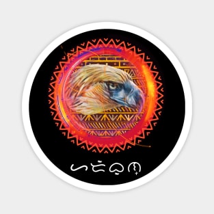 Philippine Eagle - Baybayin word Haribon (King of the Birds) tribal Colored Magnet